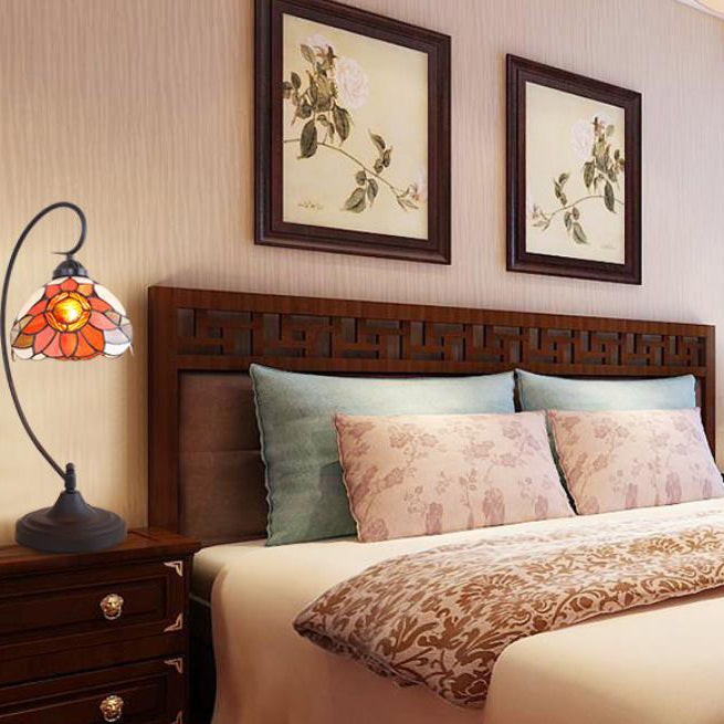 Sunflower Stained Glass Dome Table Lamp