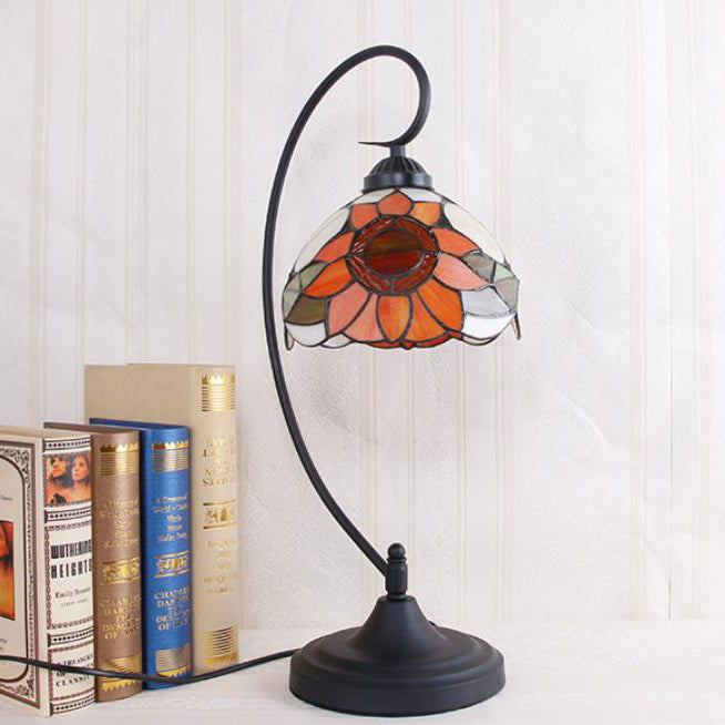 Sunflower Stained Glass Dome Table Lamp