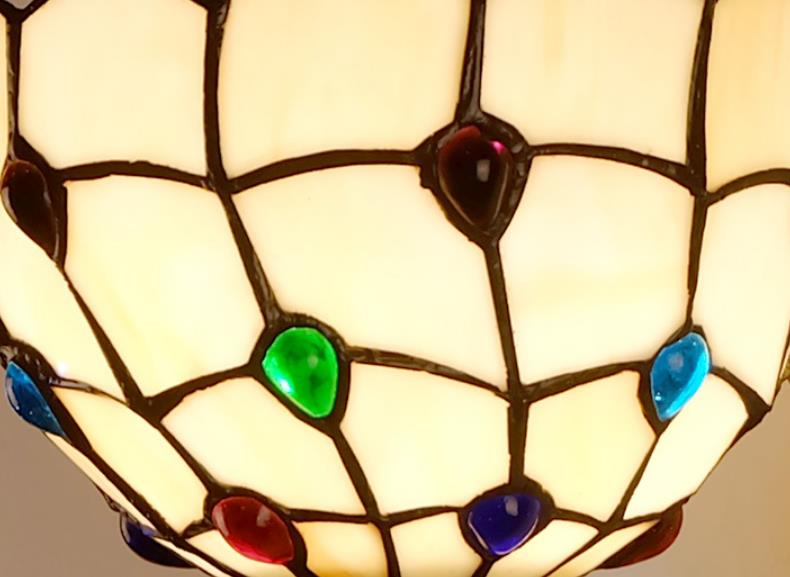 Gemstone Stained Glass Bowl Wall Lamp