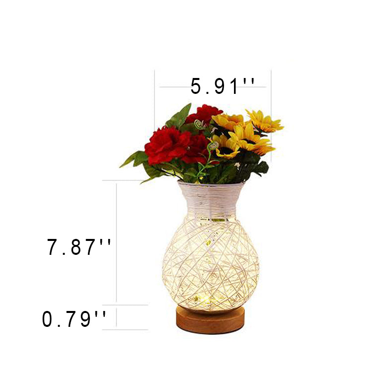 Rattan Vase Design Table Lamp
