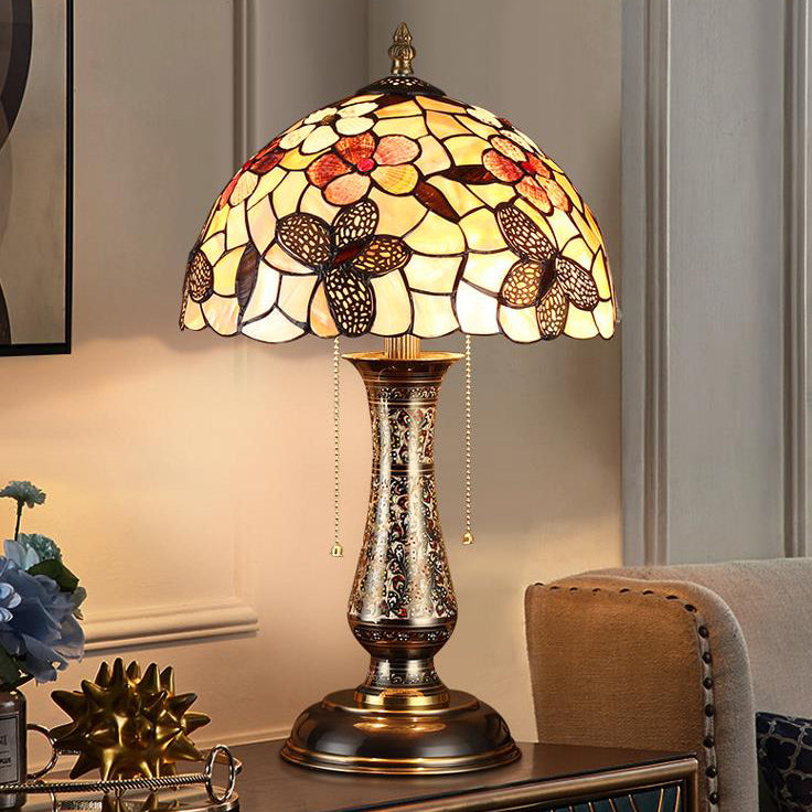 Shell Pattern 2-Light Table Lamp