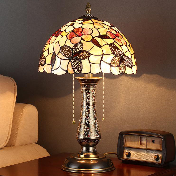 Shell Pattern 2-Light Table Lamp