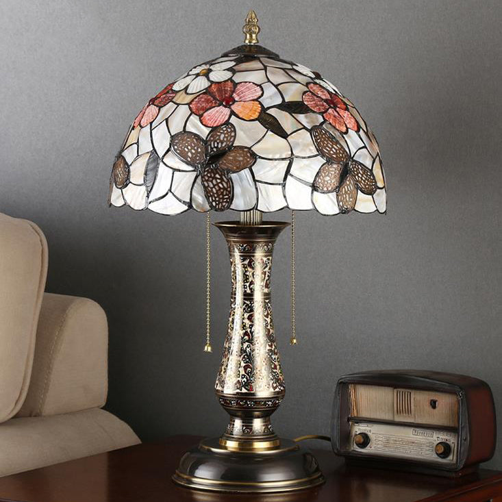 Shell Pattern 2-Light Table Lamp