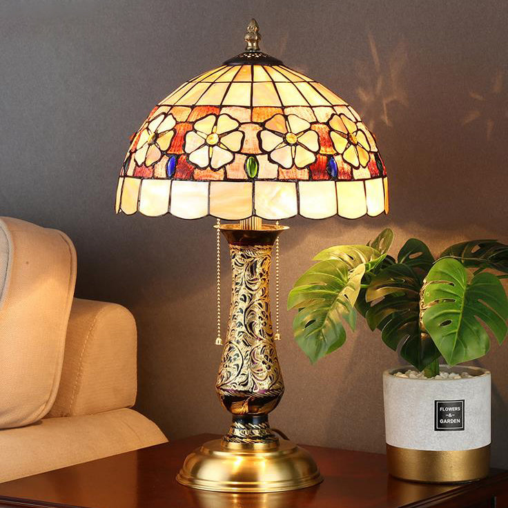 Shell Pattern 2-Light Table Lamp
