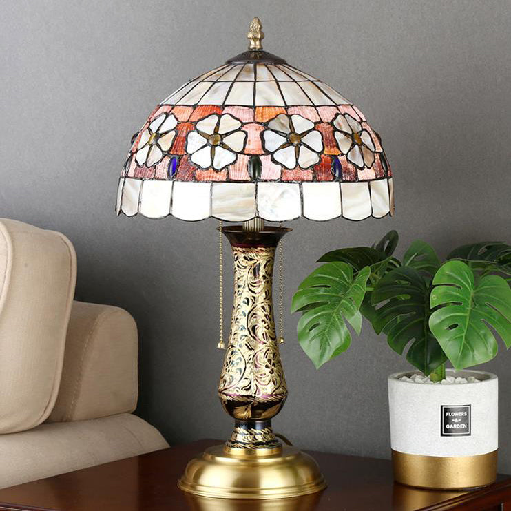 Shell Pattern 2-Light Table Lamp