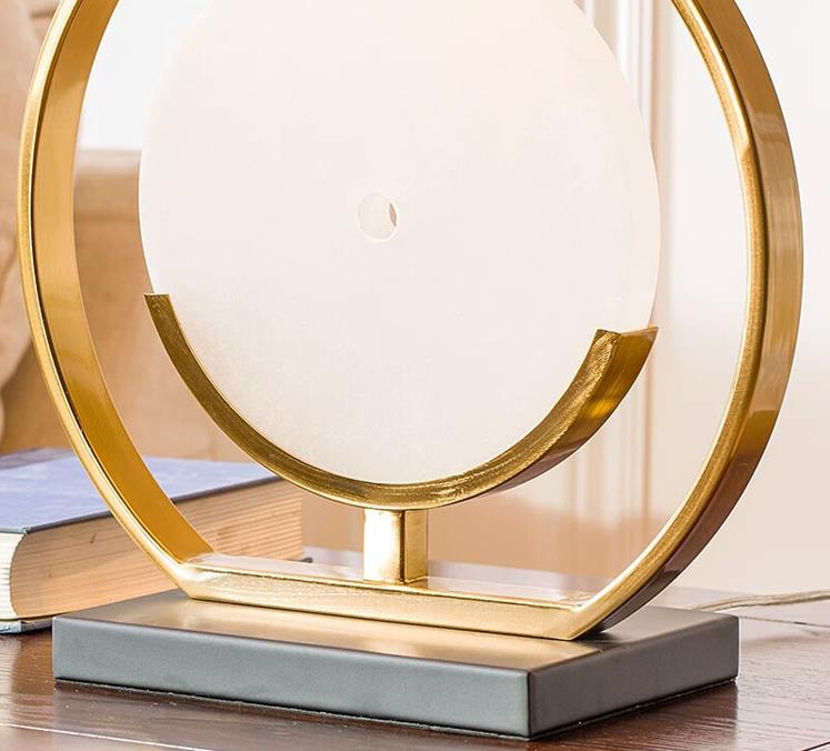 Fabric Lampshade Marble Table Lamp