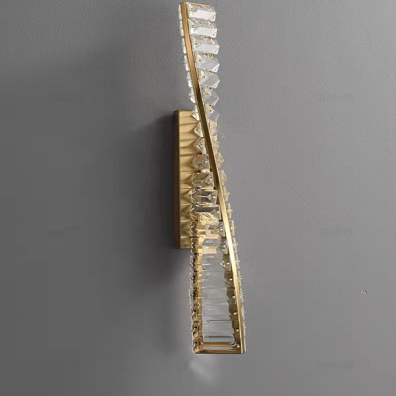 Crystal Spiral Design Wall Lamp