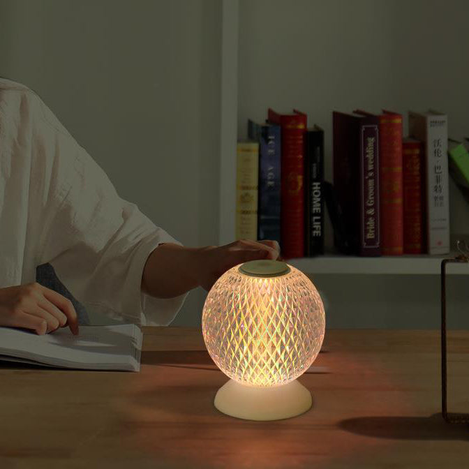 Acrylic Moon Design Night Table Lamp