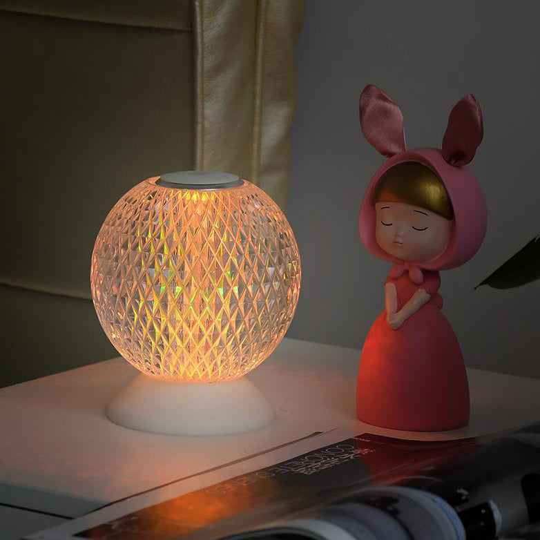 Acrylic Moon Design Night Table Lamp