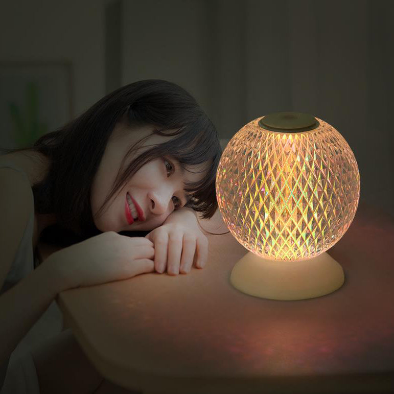 Acrylic Moon Design Night Table Lamp