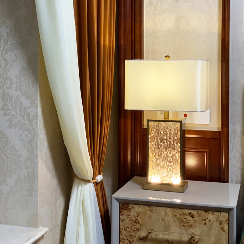 Glass Corrugated Table Lamp