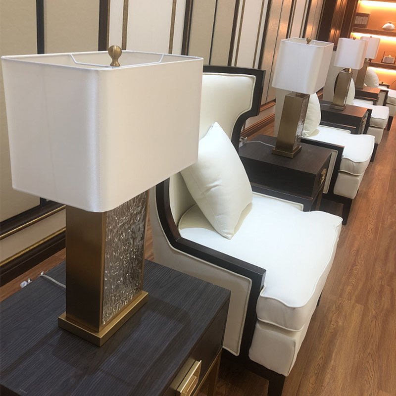 Glass Corrugated Table Lamp
