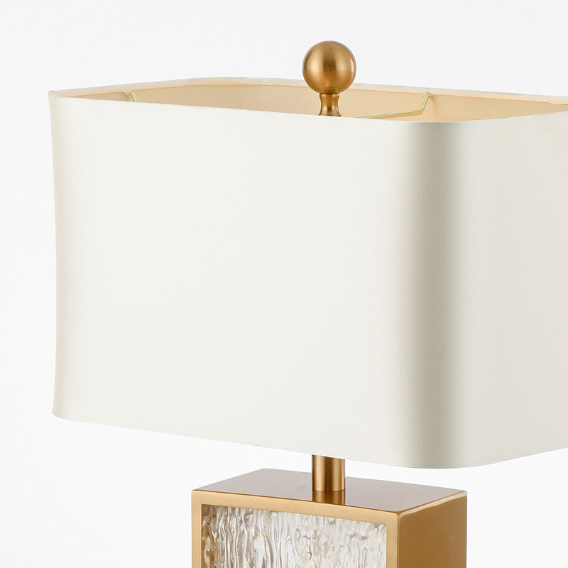 Glass Corrugated Table Lamp