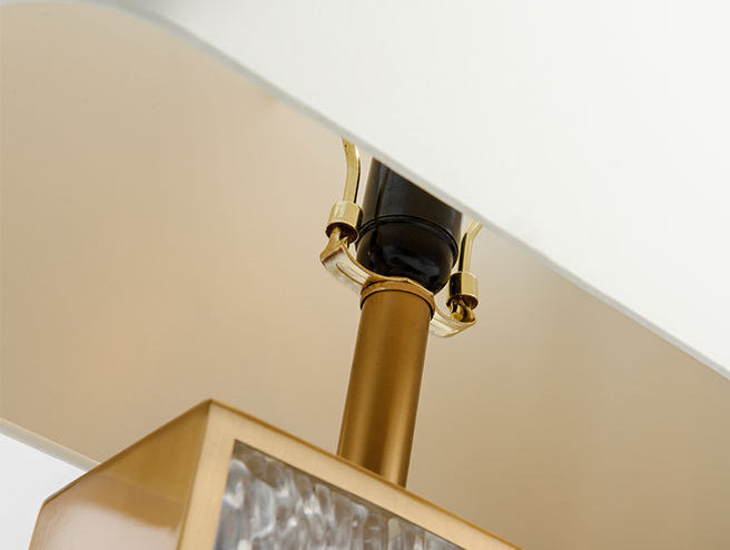 Glass Corrugated Table Lamp