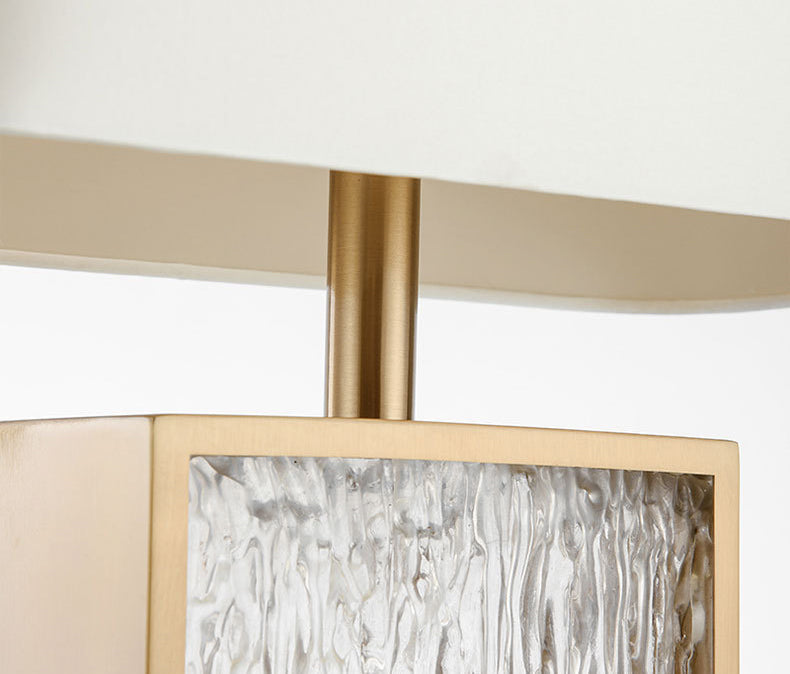 Glass Corrugated Table Lamp