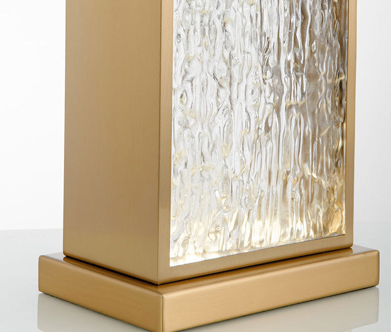 Glass Corrugated Table Lamp
