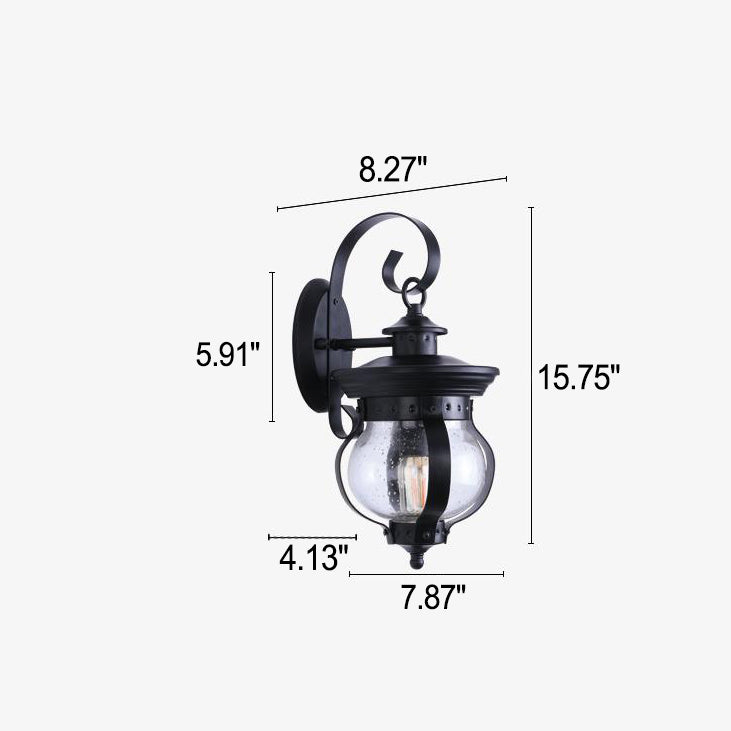 Curved Glass Outdoor Light