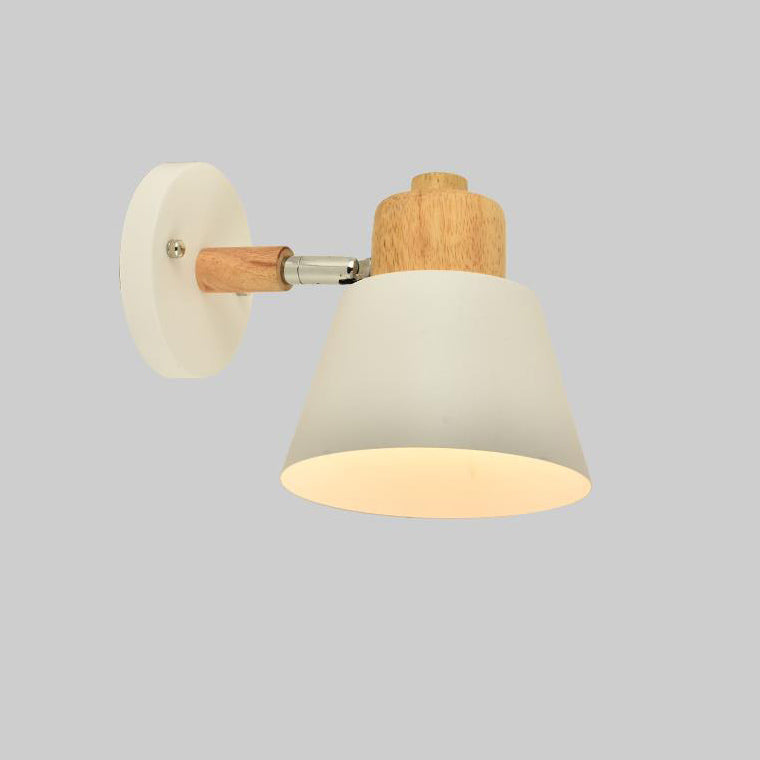 Macaron Dome Cone Wood Wall Lamp