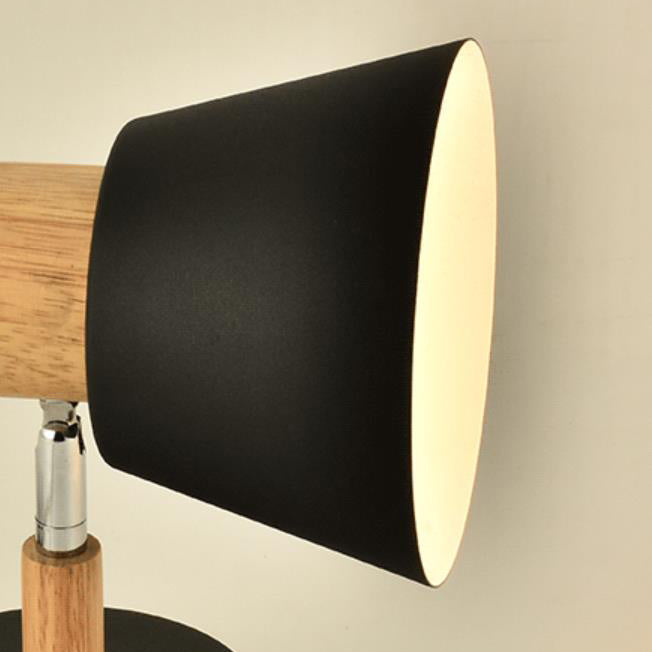 Macaron Dome Cone Wood Wall Lamp