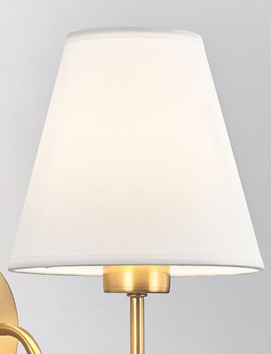 Cone Fabric Curved Arm Wall Lamp
