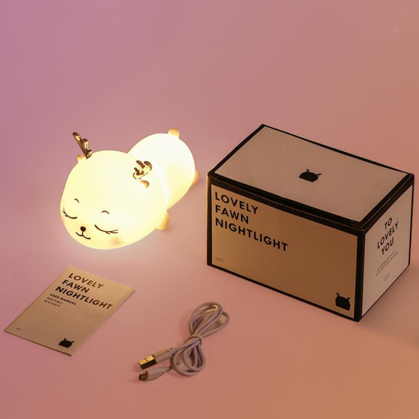 Cartoon Silicone Cute Deer Table Lamp