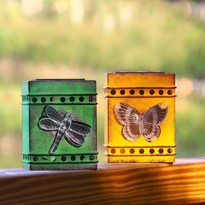 Square Box Aged Iron Outdoor Light