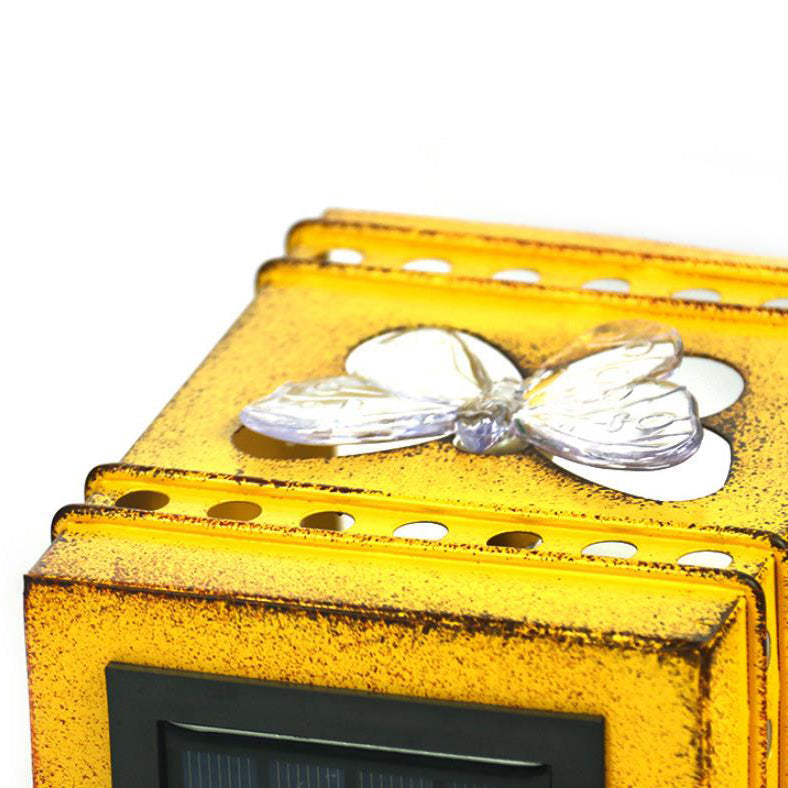 Square Box Aged Iron Outdoor Light