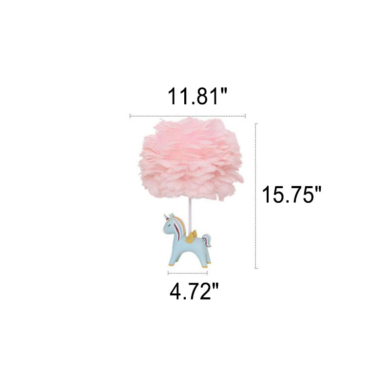 Unicorn Feather Children Table Lamp