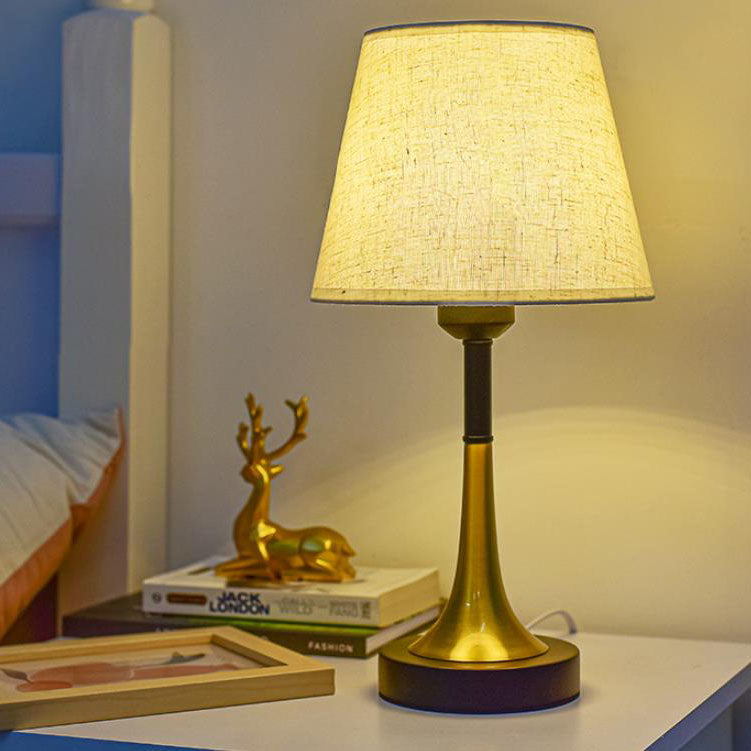 Metal Fabric Remote Control Table Lamp