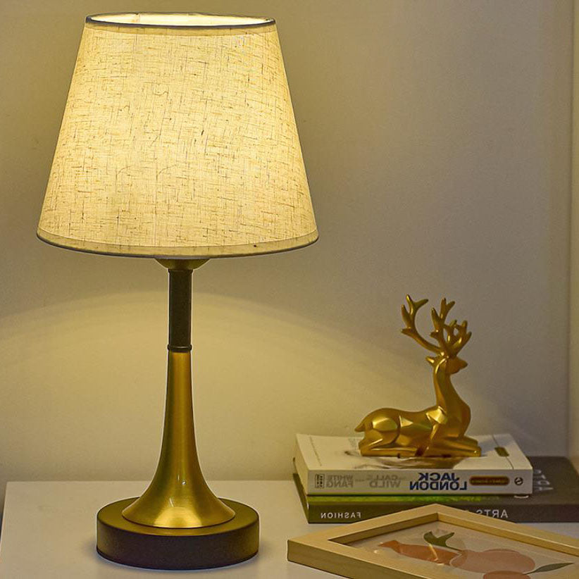 Metal Fabric Remote Control Table Lamp