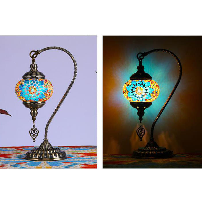 Iron Glass Table Lamp