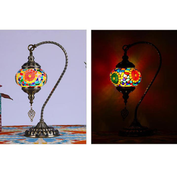 Iron Glass Table Lamp