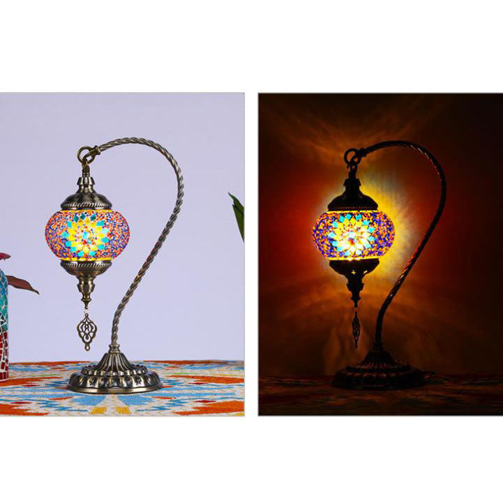 Iron Glass Table Lamp