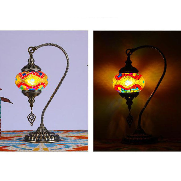 Iron Glass Table Lamp