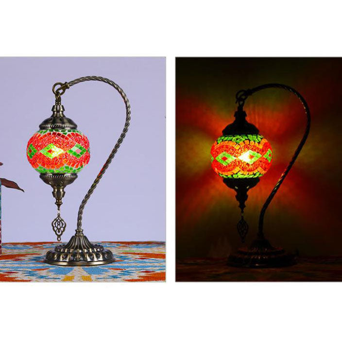 Iron Glass Table Lamp