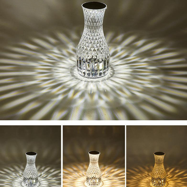 Vase Acrylic Rechargeable Touch Table Lamp