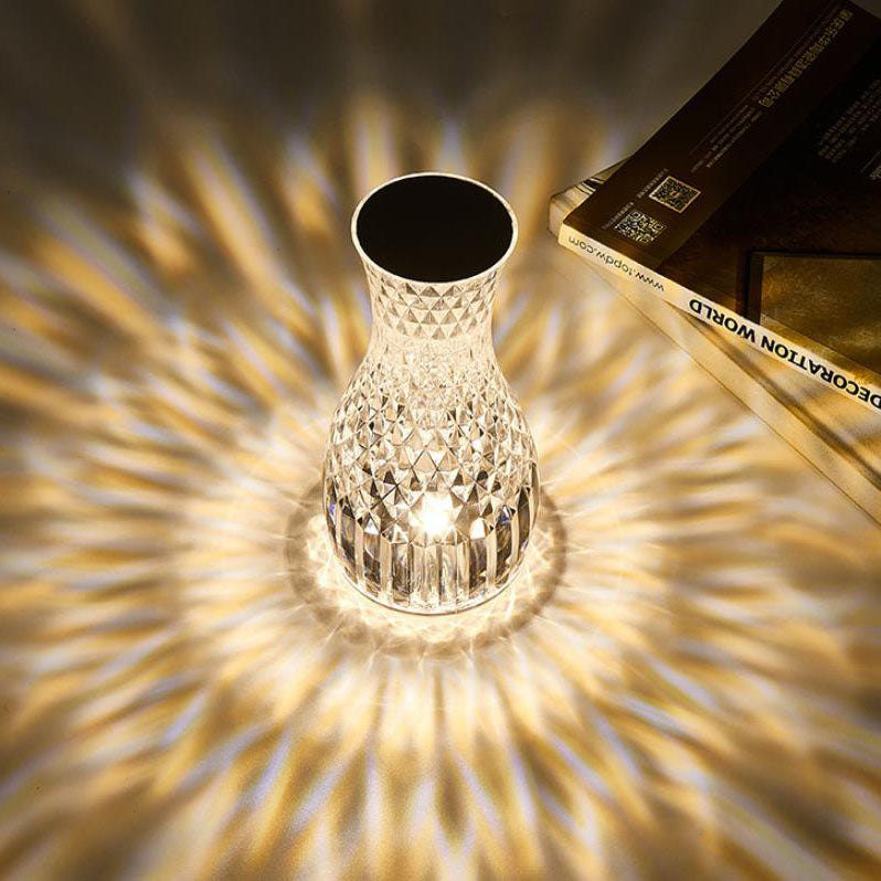 Vase Acrylic Rechargeable Touch Table Lamp
