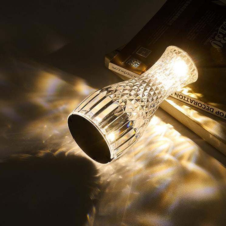 Vase Acrylic Rechargeable Touch Table Lamp