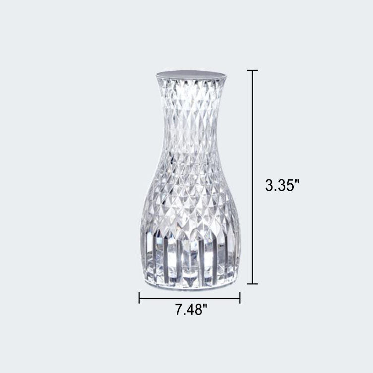 Vase Acrylic Rechargeable Touch Table Lamp