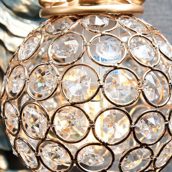 Peacock Resin Wall Lamp