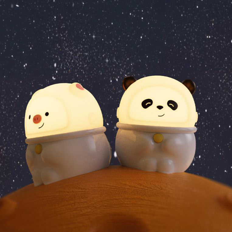 Cartoon Silicone Panda Pig Table Lamp