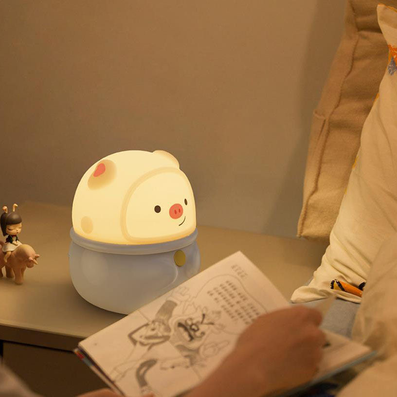 Cartoon Silicone Panda Pig Table Lamp