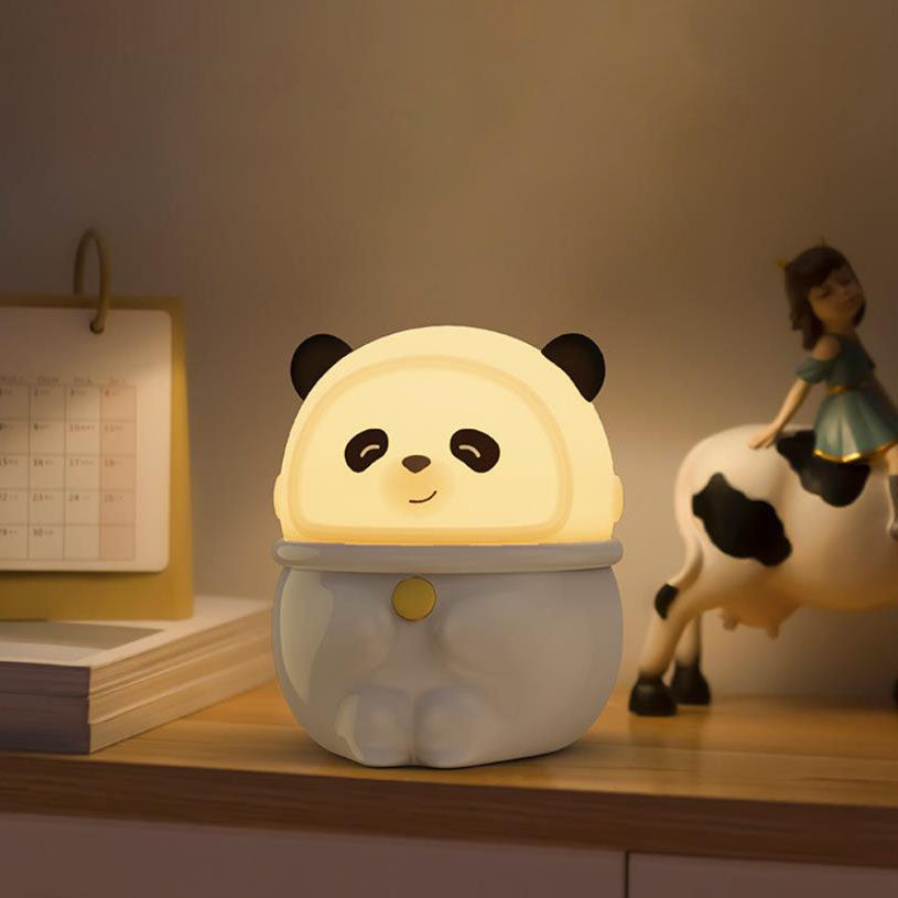 Cartoon Silicone Panda Pig Table Lamp