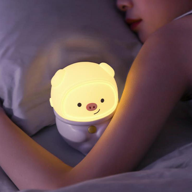 Cartoon Silicone Panda Pig Table Lamp