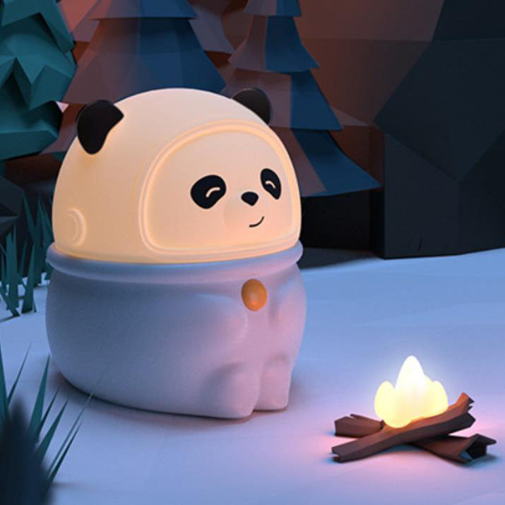 Cartoon Silicone Panda Pig Table Lamp