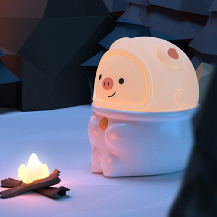 Cartoon Silicone Panda Pig Table Lamp