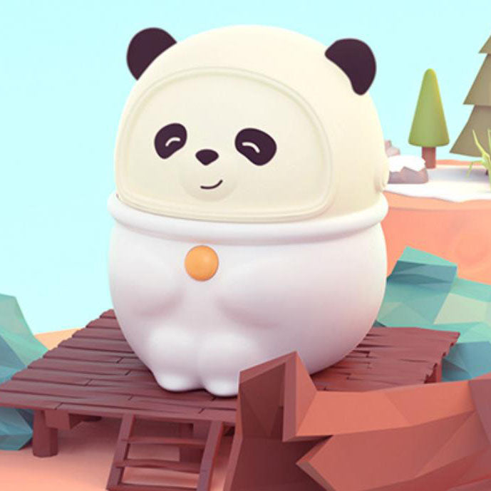 Cartoon Silicone Panda Pig Table Lamp