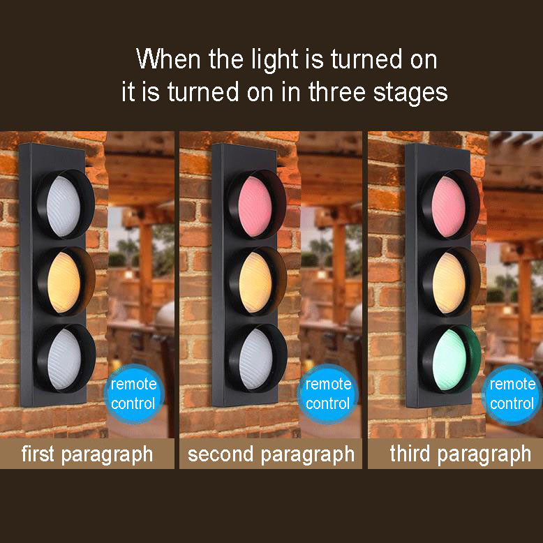 Traffic Metal 3-Light Wall Lamp