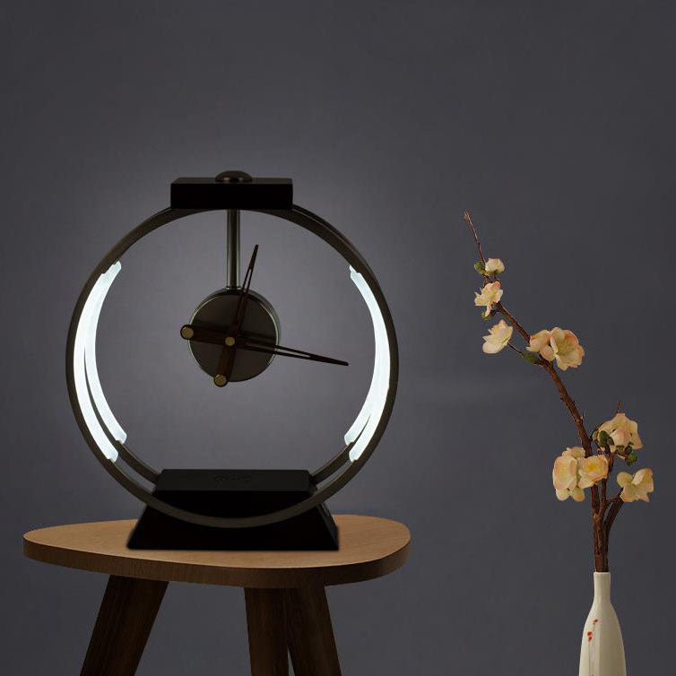 Clock Design Wireless Charging Table Lamp