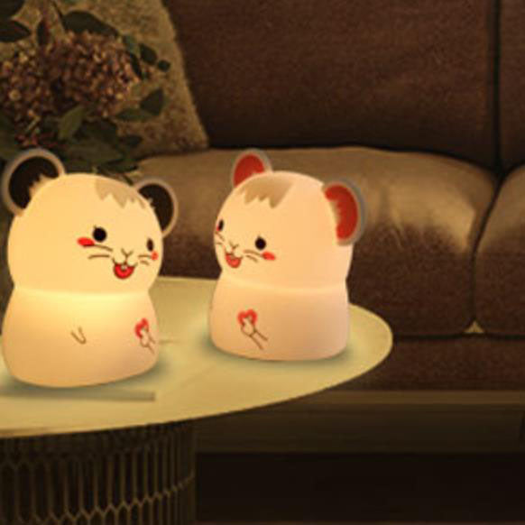 Cartoon Cute Mouse Silicone Table Lamp